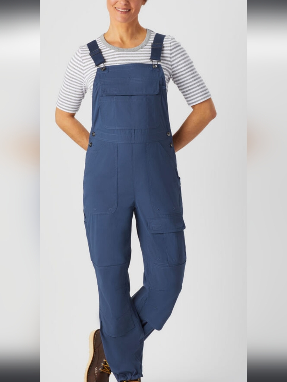 Duluth Trading Co Navy No Fly Zone Lightweight Heirloom Gardening Overalls